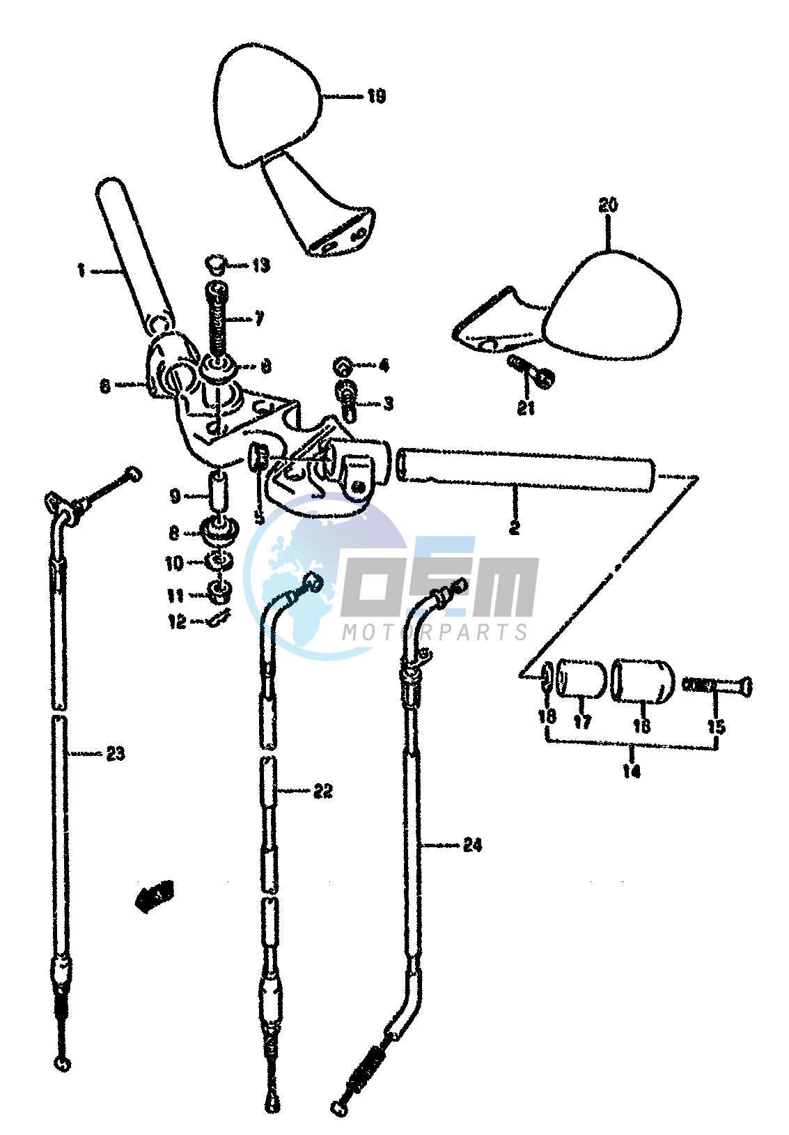 HANDLEBAR (MODEL K L M N P)