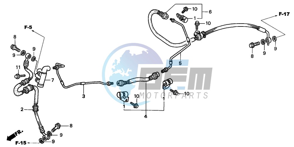 REAR BRAKE PIPE