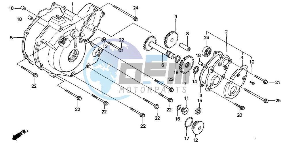 LEFT CRANKCASE COVER (1)