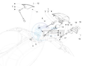 Sprint Sport 150 4T 3V iGet ABS (EMEA) drawing Rear headlamps - Turn signal lamps