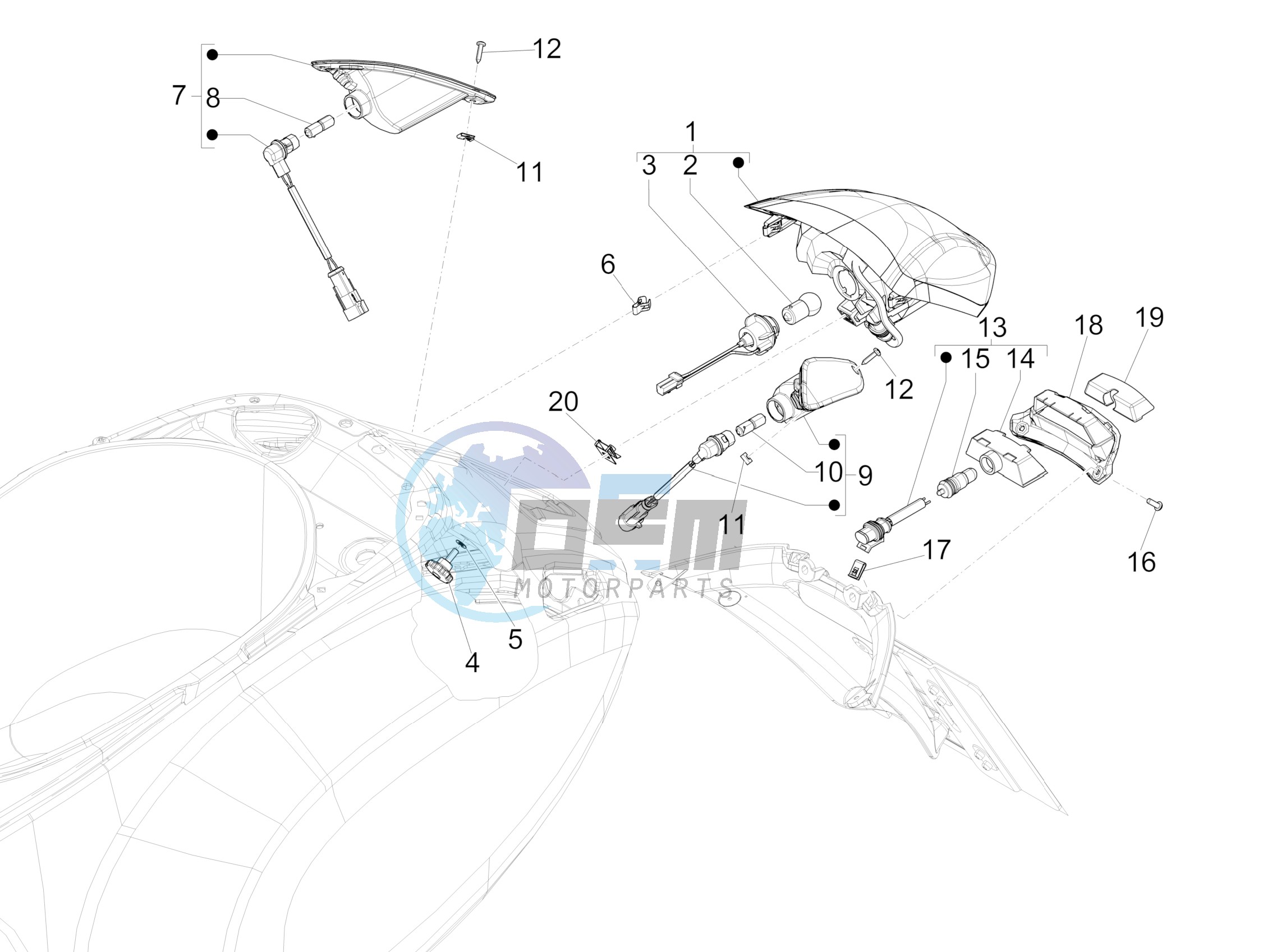 Rear headlamps - Turn signal lamps