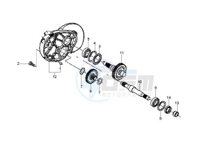 LX 4T 50 drawing Rear Wheel axle