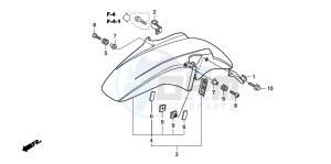 CBF1000A drawing FRONT FENDER