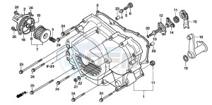 TRX500FE drawing FRONT CRANKCASE COVER (TRX500FM/TM)