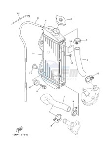 YZ85LW (1SNA 1SNC 1SPA 1SPC) drawing RADIATOR & HOSE