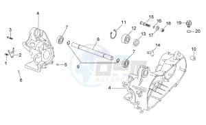 Scarabeo 50 2t (eng. Minarelli) drawing Central crank - Case set