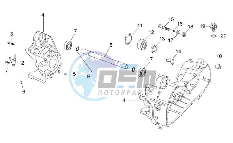 Central crank - Case set