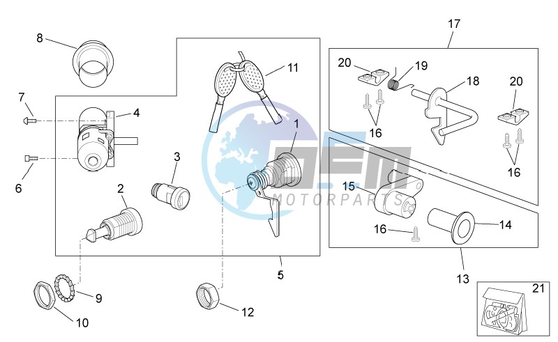 Decal - Lock hardware kit