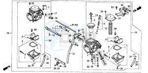 CB125T drawing CARBURETOR (CB125TDJ/TP)