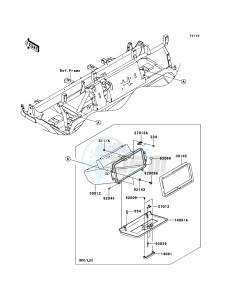 MULE 4010 DIESEL 4x4 KAF950FBF EU drawing Front Box