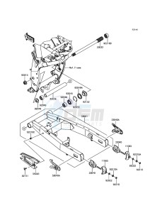 Z800 ABS ZR800BFF FR GB XX (EU ME A(FRICA) drawing Swingarm