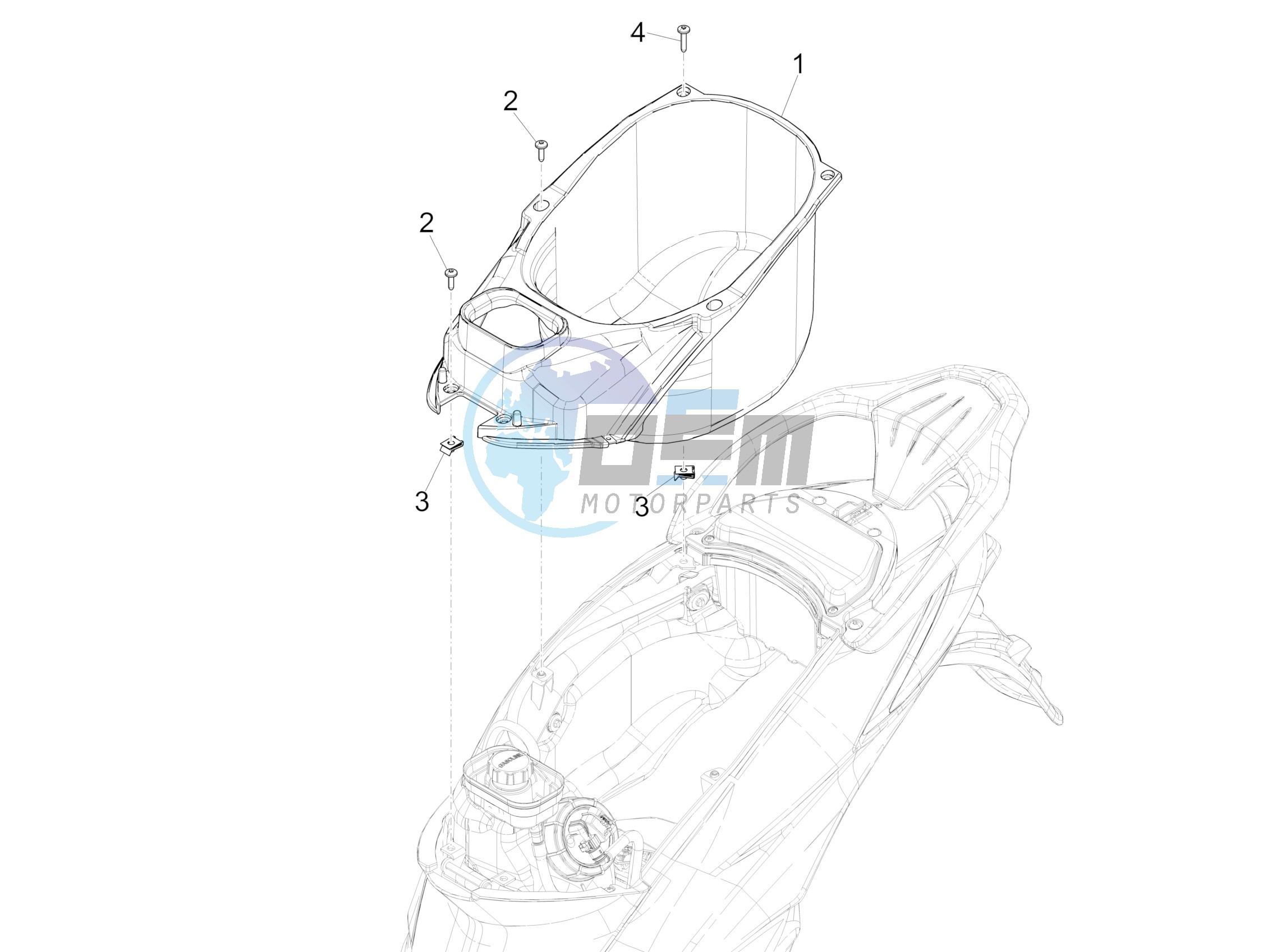 Helmet housing - Undersaddle