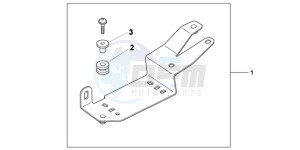 VFR1200XDD CrossTourer - VFR1200X Dual Clutch 2ED - (2ED) drawing ALARM & FOG LAMP DRIVER BRACKET KIT