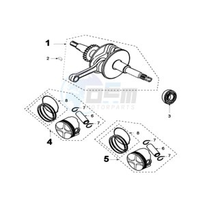 CITYSTAR 125 LC drawing CRANKSHAFT AND ZUIGER