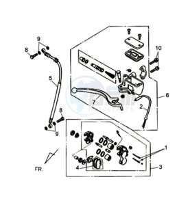 ORBIT II 50 TS drawing BRAKE CALIPER FOR / BRAKE LEVER CPL