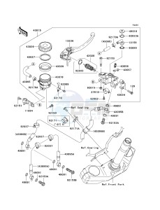 ZR 1000 B [Z1000 EUROPEAN] (B7F-B9F) B7F drawing FRONT MASTER CYLINDER