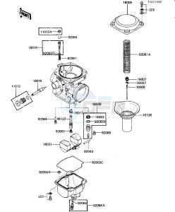 ZX 550 A [GPZ] (A1-A3) [GPZ] drawing CARBURETOR PARTS