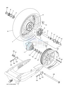 XV1900A MIDNIGHT STAR (1CR5) drawing REAR WHEEL