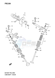 GZ125 (P02) drawing CAMSHAFT-VALVE (MODEL K4 K5 K6 K7)