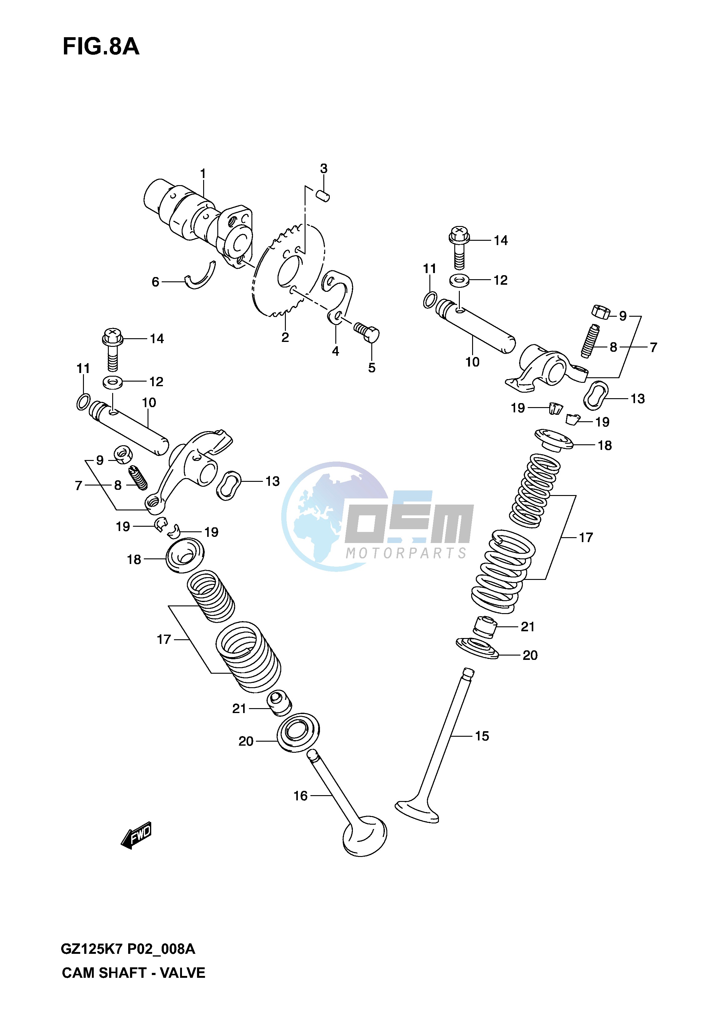 CAMSHAFT-VALVE (MODEL K4 K5 K6 K7)