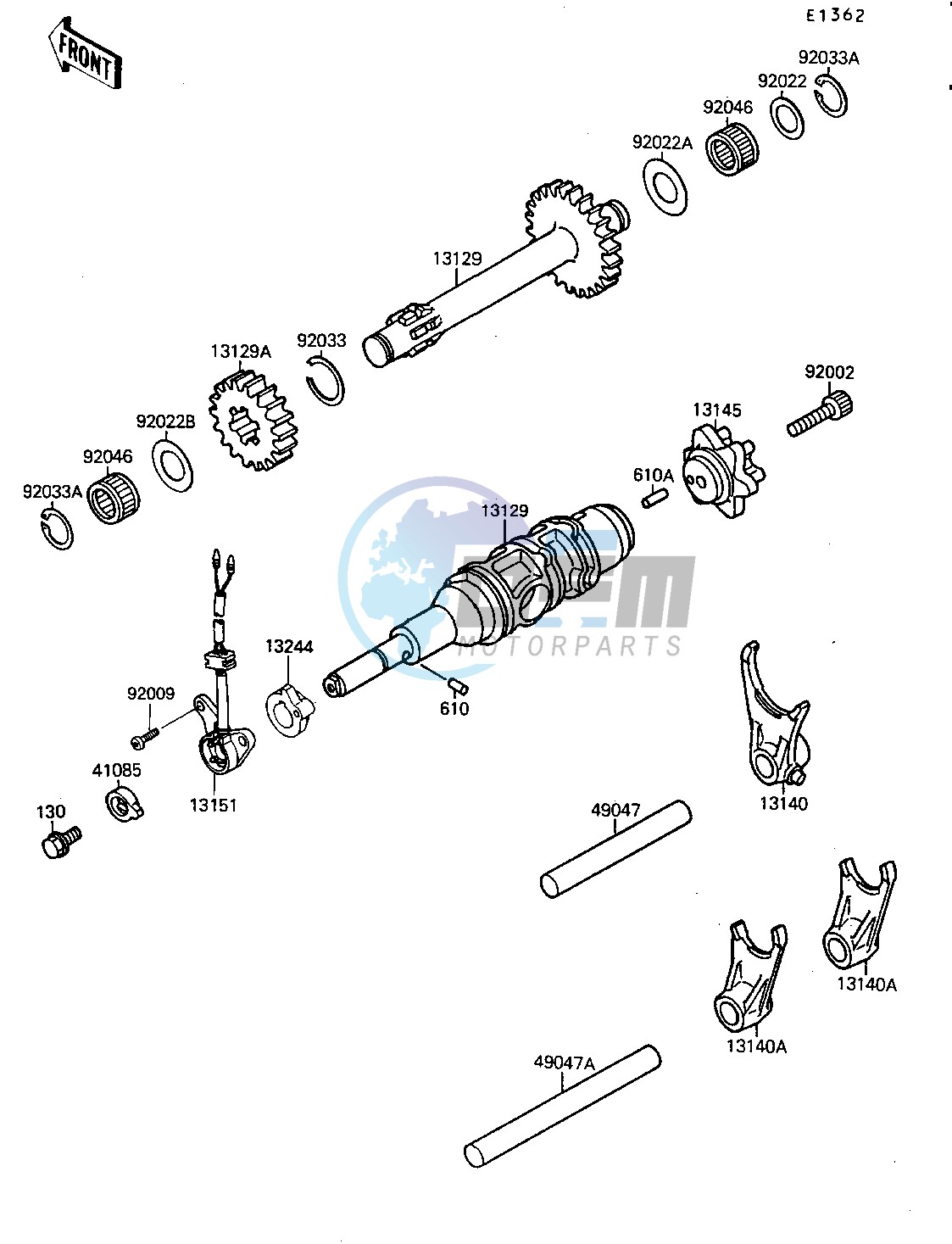 GEAR CHANGE DRUM_SHIFT FORK-- S- -