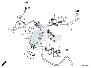 CB500FAH CB500F ED drawing CANISTER