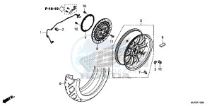 GL1800CF F6C ED drawing REAR WHEEL