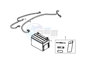 ORBIT II 50 drawing BATTERY / TOOLKIT