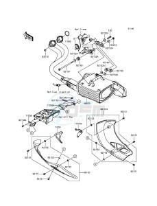 VERSYS_650 KLE650EFF XX (EU ME A(FRICA) drawing Muffler(s)