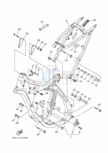 YZ125 (B4XA) drawing FRAME