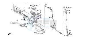 NX500 DOMINATOR drawing FR. BRAKE MASTER CYLINDER (2)