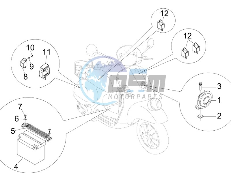 Remote control switches - Battery - Horn