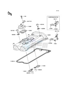 ER-6n ABS ER650B8F GB XX (EU ME A(FRICA) drawing Cylinder Head Cover