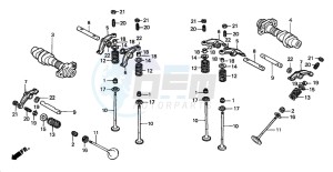 VT750DC SHADOW SPIRIT drawing CAMSHAFT/VALVE