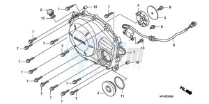 CBF1000SA France - (F / ABS CMF) drawing RIGHT CRANKCASE COVER