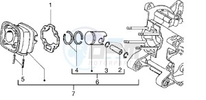 DNA 50 drawing Cylinder-piston-wrist pin assy