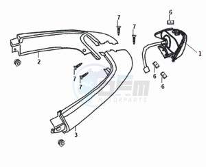 XS 125 drawing TAIL LIGHT - COWLING