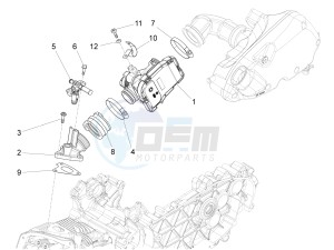 LXV 125 4T 3V E3 (APAC) drawing Throttle body - Injector - Union pipe