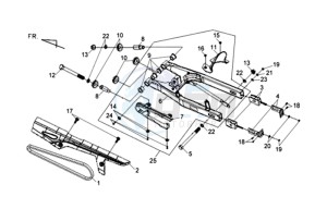 WOLF 125 SBN drawing FRONT FORK- FRONT FENDER