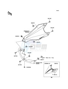 Z1000 ZR1000DCF FR GB XX (EU ME A(FRICA) drawing Cowling Lowers