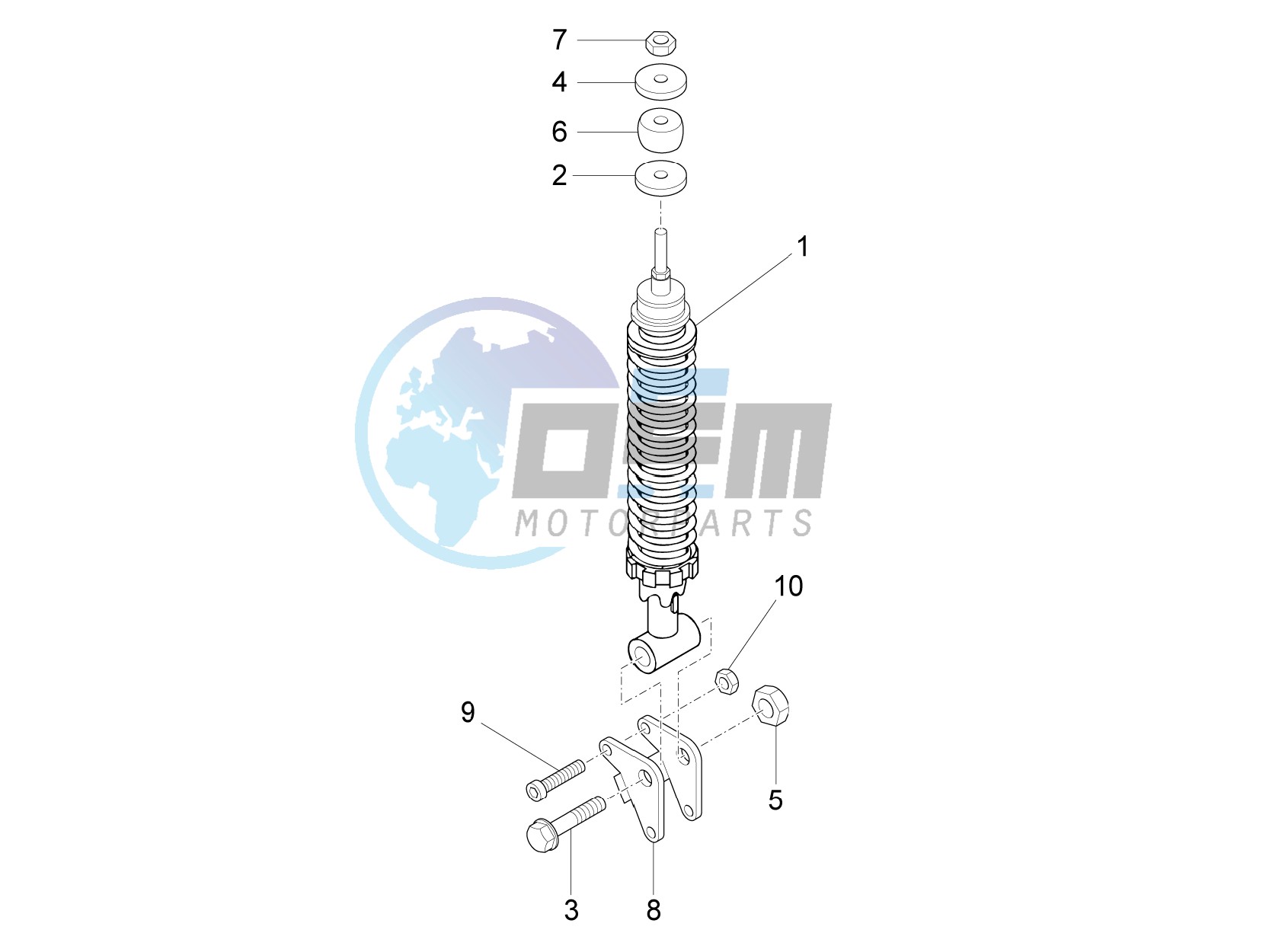 Rear suspension - Shock absorber - s