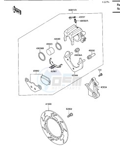 KL 650 A [KLR650] (A1-A5) [KLR650] drawing REAR CALIPER