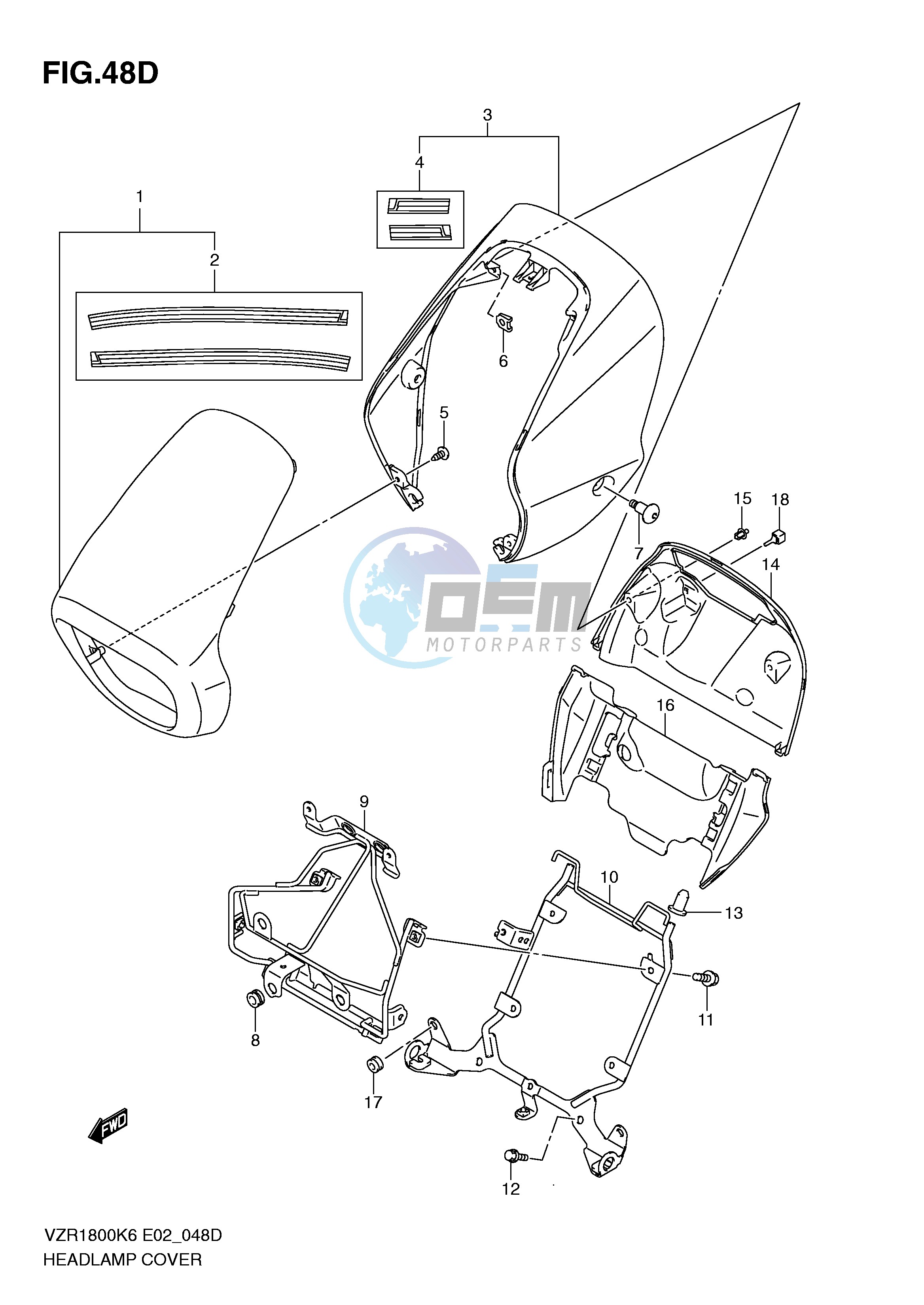 HEADLAMP COVER (VZR1800ZL0 ZUFL0)