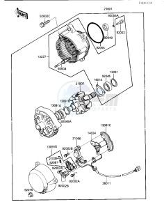 ZX 1000 A [NINJA 1000R] (A1-A2) [NINJA 1000R] drawing GENERATOR_REGULATOR