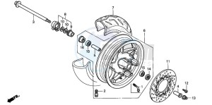 FES250 FORESIGHT drawing FRONT WHEEL