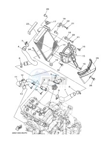 XT1200ZE SUPER TENERE ABS (2KBD 2KBE) drawing RADIATOR & HOSE