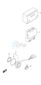 DF 25A drawing PTT Switch Remote Control w/Power Tilt