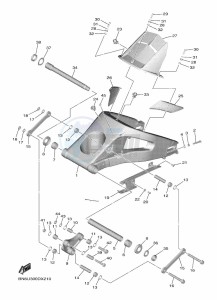 YZF600W YZF-R6 (BN6U) drawing REAR ARM