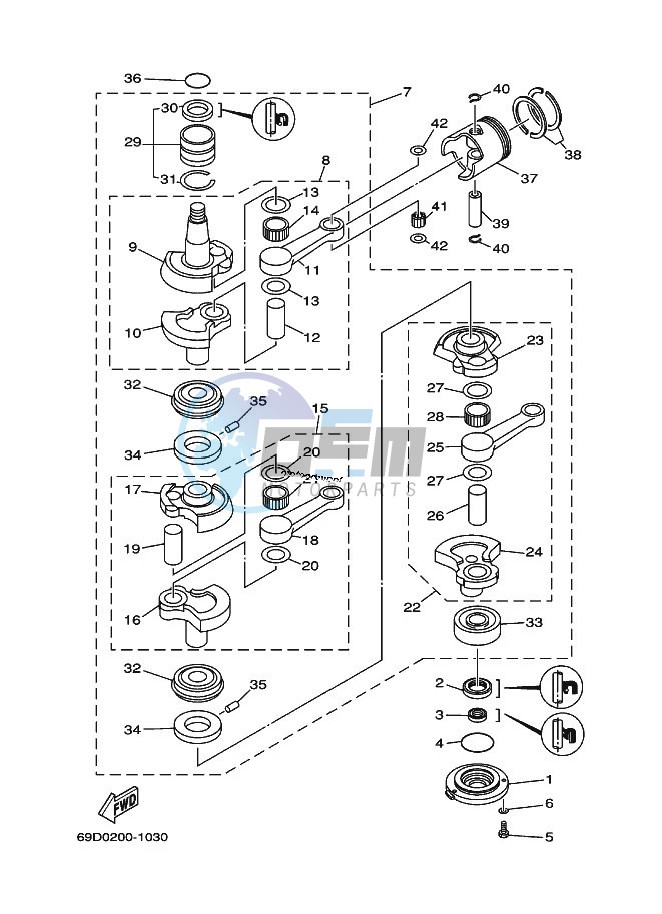 CRANKSHAFT--PISTON