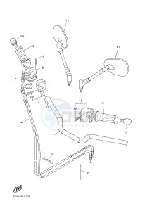 XJR1300C XJR 1300 (2PN3) drawing STEERING HANDLE & CABLE